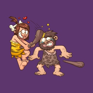 caveman love fight T-Shirt