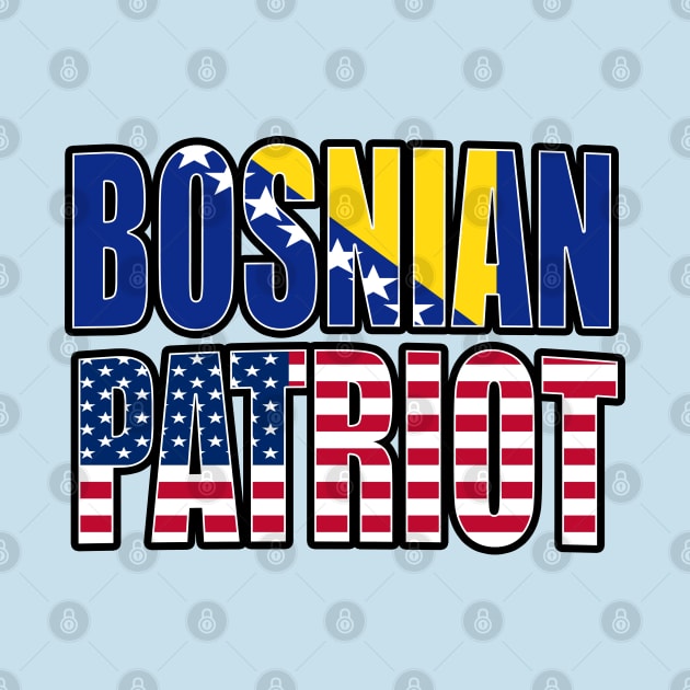 Bosnian American Patriot Pride Heritage Flag Gift by Just Rep It!!