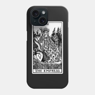 III. The Empress Tarot Card | Black and white Phone Case