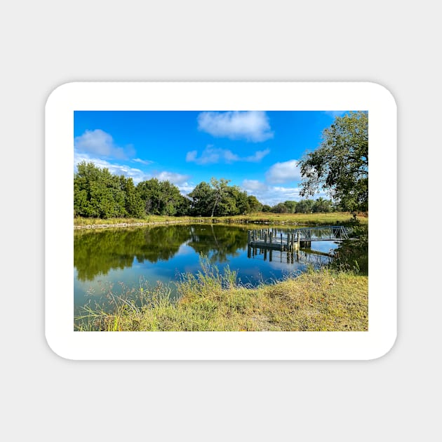 Bonham Pond Salt Plains National Wildlife Refuge by Debra Martz Magnet by Debra Martz