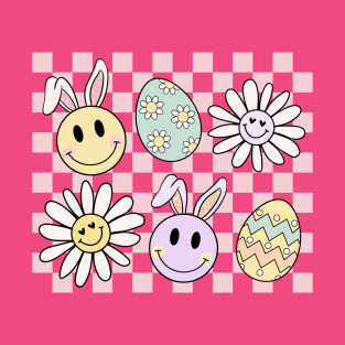 Groovy Checkered Easter T-Shirt