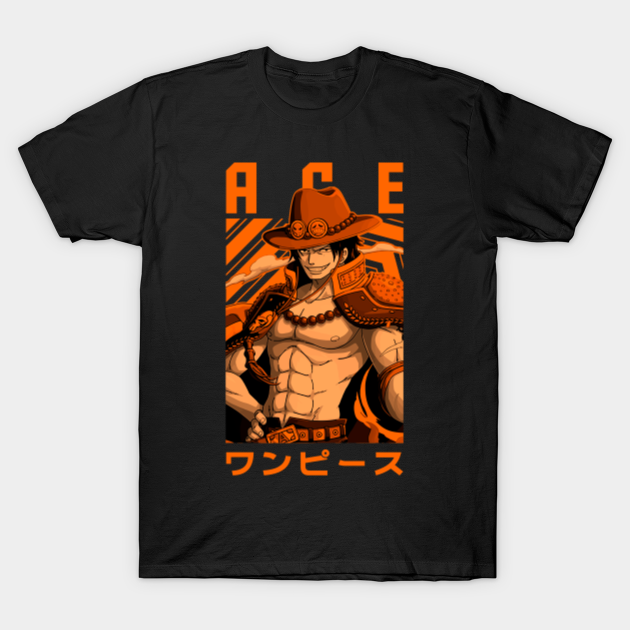 Ace One Piece Manga Design Ace One Piece T Shirt Teepublic