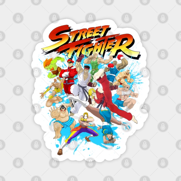 World Warrior Street Fighters Magnet by CoolDojoBro