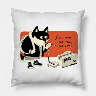 Urban Chic Shiba: Style Unleashed IX Pillow