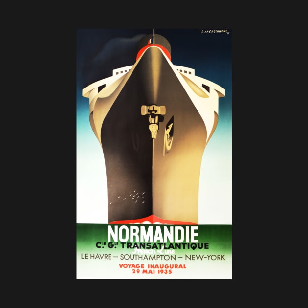 NORMANDIE Steamship Vintage Ship Poster Art Deco Poster by vintageposters