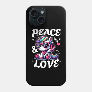 Cool Unicorn Spreads Peace & Love 🕶 Phone Case