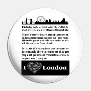 I Love London Pin