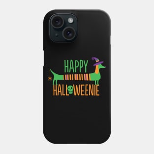 Happy Halloweenie Cute Funny Dachshund Halloween Dog Phone Case