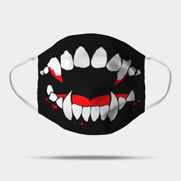 Scary Teeth Face Mask Scary Teeth Face Mask Mask TeePublic