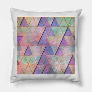 Breakthrough - Vibrant Pink and Purple Graphic Abstract Design Pillow