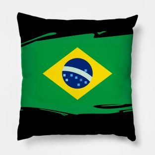 Brasil painted flag Pillow