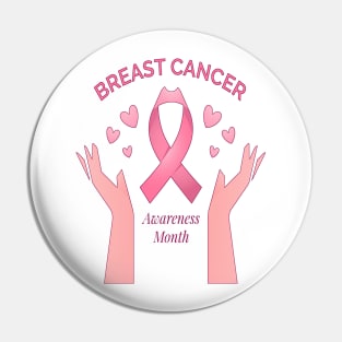 In October We Wear Pink Breast Cancer Awareness Survivor Pin