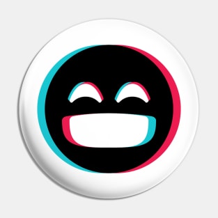 TikTok laughing emoji smiley Black Pin