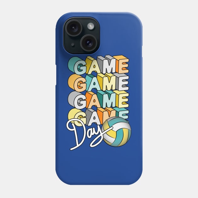 Game Day Volleyball Art Phone Case by Designoholic