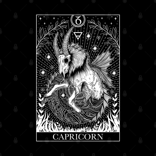 Zodiac sign tarot card Capricorn by OccultOmaStore