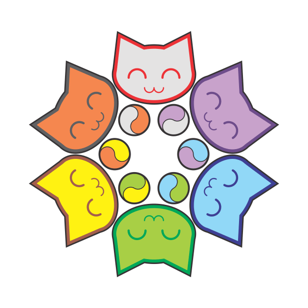 Color Wheel Cats by CharmingChomp