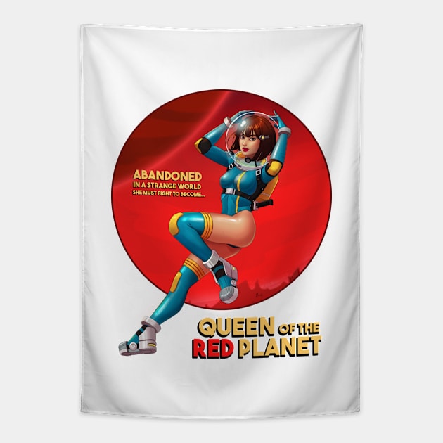 Queen of the red planet Tapestry by mauriciomorali