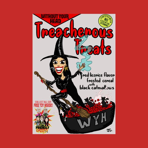 Discover Treacherous Treats Without Your Head Monster Cereal T-Shirt - Horror - T-Shirt