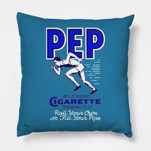 1920's Pep Cigarette Tobacco Pillow by historicimage