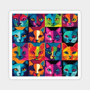 Color cats Magnet