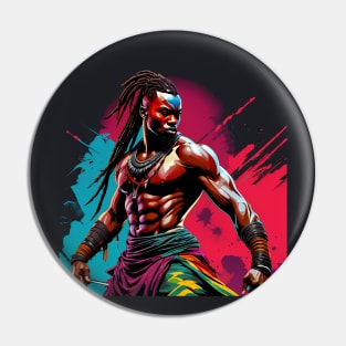 proud african warrior Pin