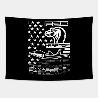 F22 Raptor BLACK Tapestry