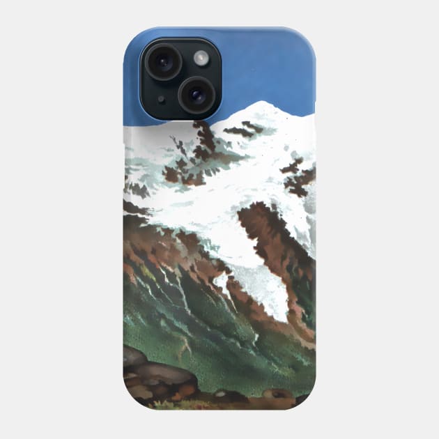 Icy mountains Phone Case by Marccelus