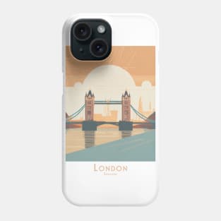 Vintage Sunset Over Tower Bridge - London Cityscape Art Phone Case