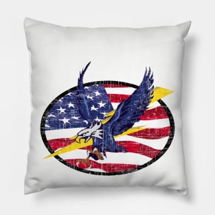 Eagle Patch Lightning Bolt Pillow