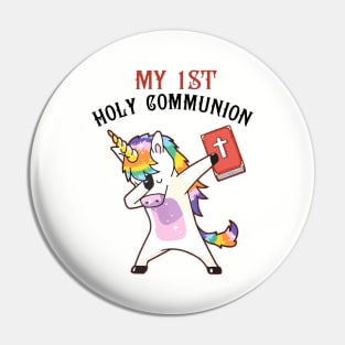 My 1st Holy Communion Unocron Dabbing Unicorn Pin