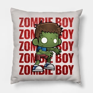 Zombie Boy Creepy Scary Kawaii Zombie Cute Halloween Outfit Pillow