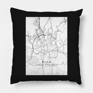 Brno Czech Republic City Map Pillow