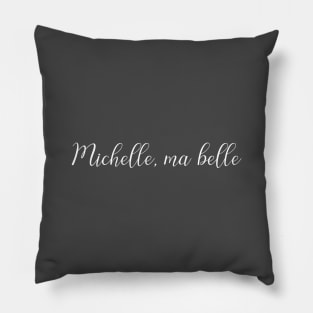 Michelle, white Pillow