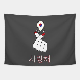 I Love South Korea Flag K-Pop Fan Korean Tapestry