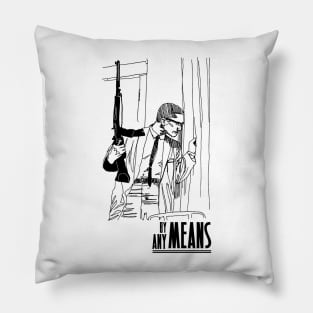 By Any Means Necessary Malcolm X T-Shirt Pillow