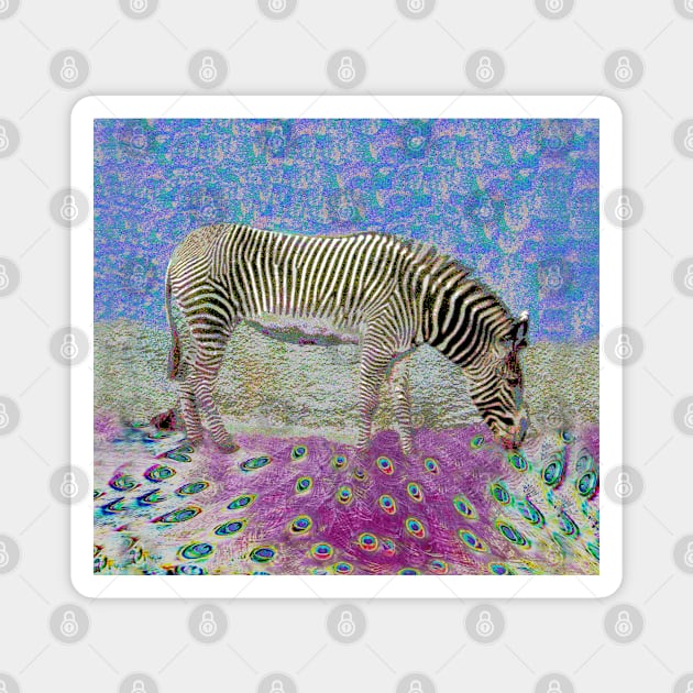 Dusty Zebra Dreams Magnet by BlakCircleGirl