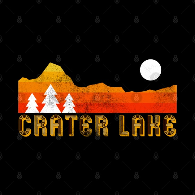 Crater Lake national park retro vintage by hardy 