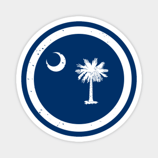 Retro South Carolina State Flag // Vintage South Carolina Grunge Emblem Magnet