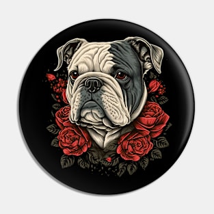 Valentine's Day Bulldog Pin