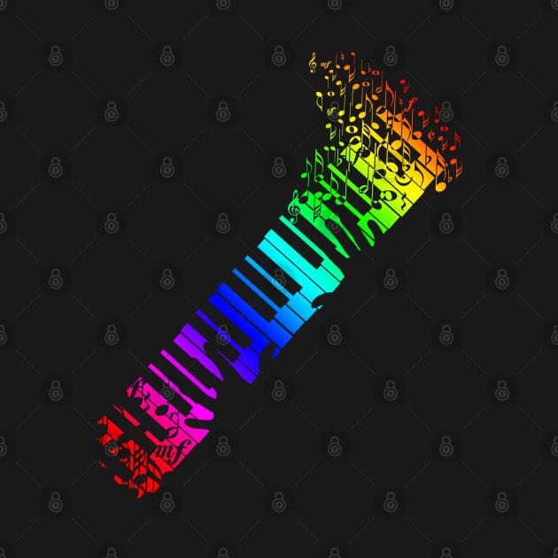 Rainbow Piano Keyboard Gift For Music Teacher by Miggle_Miggle1