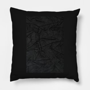 Black leather texture Pillow