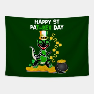 happy st pat rex day Dinosaur Tapestry