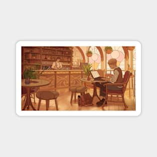 Art Nouveau Cafe Magnet