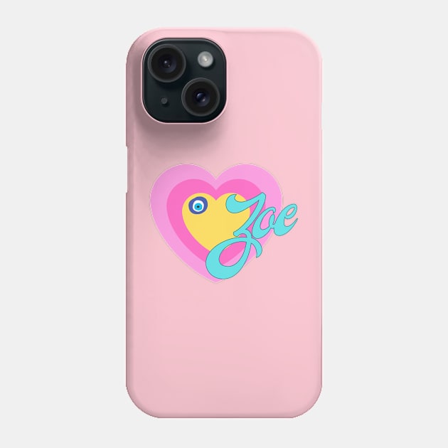 Zoe in Colorful Heart Illustration Phone Case by jetartdesign