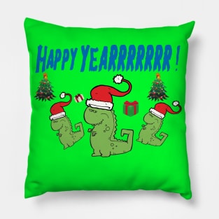 New Year dinosaur illustration Pillow