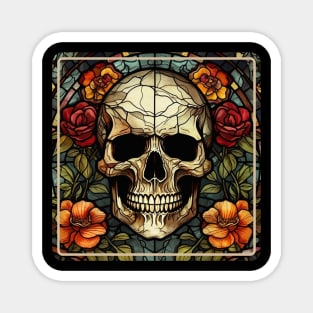 skull ceramic art Magnet