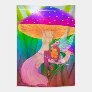 Mushroom Fairy Tapestry