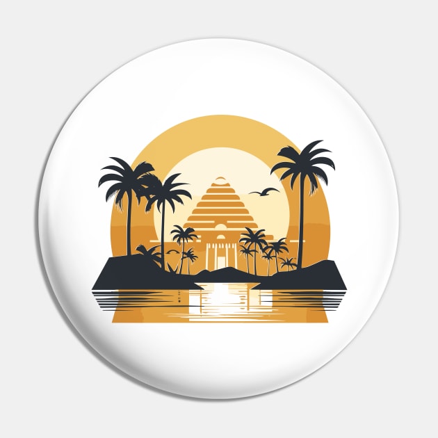 Ancient Egypt Pharaohs, Pyramids, Ancient Elegance: Tropical Sunset Pin by FK