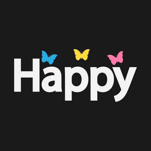 Happy fun typography design by D1FF3R3NT