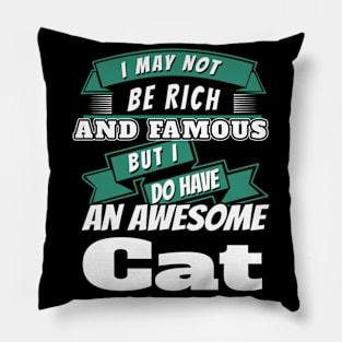 Proud Cat Lovers Funny Gift Pillow